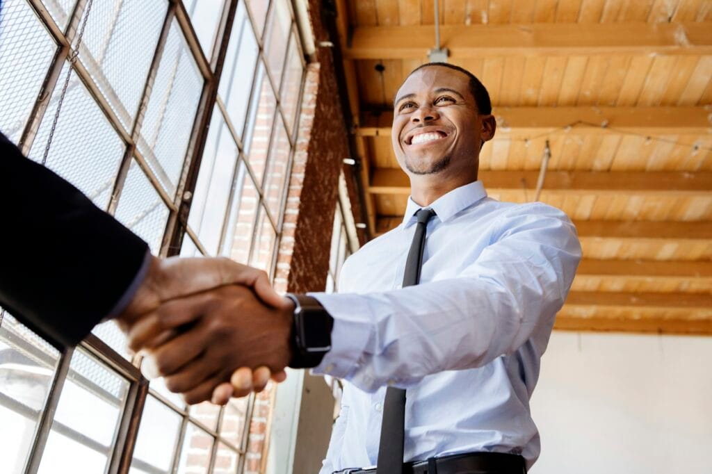 Business people making an agreement